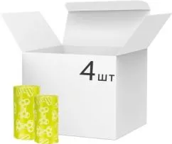 Упаковка пакетів для прибирання за тваринами Trixie 20х4 шт. Жовті (4047974234730)