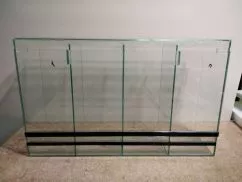 Тераріум скляний Aquamaster N на 4 відсіку для павуків древесніков 60x20x35 см, проточна вентиляція низ / верх (BL8911p9)