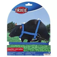 Шлейка з повідцем для тхорів та щурів TRIXIE, 12-25 см/8 мм (TX-6262) - фото №2