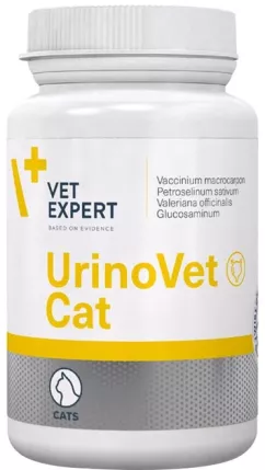 VetExpert UrinoVet Cat (Уриновет Кет) препарат для підтримки сечовидільної функції у котів 45 капсул