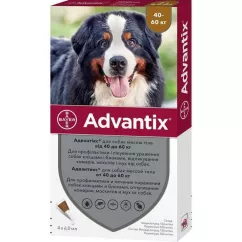 Краплі від бліх і кліщів для собак (1 піпетка) Advantix by Bayer Animal 40-60 кг (4007221048947)