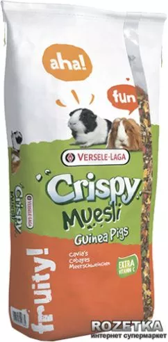 Корм для морских свинок Versele-Laga Crispy Muesli Cavia зерновая смесь с витамином C 20 кг (611 685)