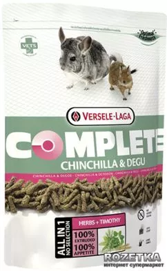 Корм для шиншилл и для дегу Versele-Laga Complete Chinchilla&Degu гранулированный 1.75 кг (5410340613139)