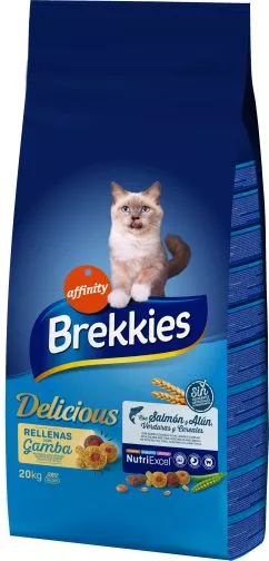 Сухий корм для котів і кішок Brekkies Delicious Fish Sel з рибою 20 кг (8410650885711)
