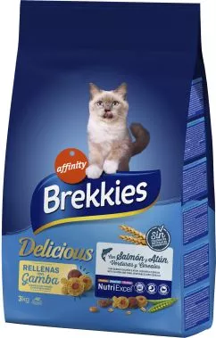 Сухий корм для котів і кішок Brekkies Cat Delice Fish для дорослих котів з рибою 3 кг (8410650221335)