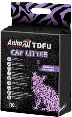 Наполнитель для кошачьего туалета AnimAll ТОФУ лаванда 4.66 кг/10 л (4820224500898)