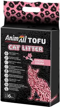 Наповнювач для котячого туалету AnimAll ТОФУ Сакура 2.6 кг / 6 л (4820224500904)