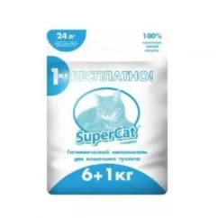 SuperCat Стандарт Наполнитель для кошачьего туалета древесный 6+1 кг синий