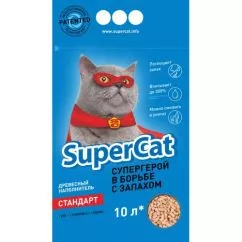 SuperCat Стандарт Наполнитель для кошачьего туалета древесный 3 кг синий