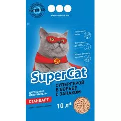 SuperCat Стандарт Наповнювач для котячого туалету дерев'яний 3 кг синій