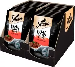 Упаковка вологого корма для кошек Sheba з яловичиною в соусі 85 г 24 шт (4770608261689)