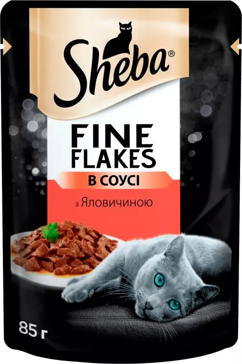Упаковка вологого корма для кошек Sheba з яловичиною в соусі 85 г 24 шт (4770608261689) - фото №2