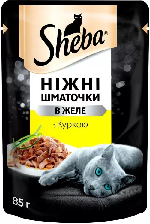 Sheba Selection з куркою в желе 85 г упаковка 24 шт вологий корм для котів - фото №3