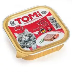 Вологий корм Tomi veal poultry з телятиною та птицею 100 г
