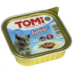 TOMi Junior 100 г влажный корм для котят, паштет с куриным мясом
