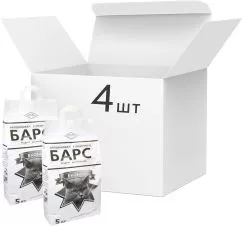 Упаковка наполнителя для кошачьего туалета Барс Эконом бентонитовый 4 штуки по 5 кг (4820031332040)