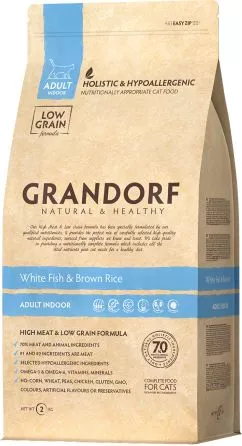 Сухий корм для кішок Grandorf White Fish & Potato Adult Sensitive біла риба 2 кг (5404009503022)