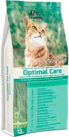 Сухий корм для кішок Carpathian Pet Food Optimal Care 12 кг (4820111140817)