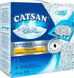 Наповнювач Catsan Active Fresh для котячих туалетів з активованим вугіллям - 4.4 кг/5 л (00-01008386)