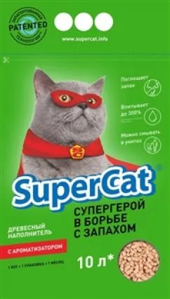 Древесный наполнитель для котов Super Cat 3 кг (SprCt4902250)