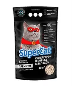Дерев'яний наповнювач для котів Super Cat 3 кг (SprCt3054790)
