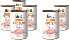 Упаковка влажного корма для собак Brit Care Mono Protein Turkey с индейкой, 400 г, 4+2 шт (2700000022405)