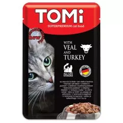 Консервированный корм для котов TOMi Veal Turkey с телятиной и индейкой 100 г