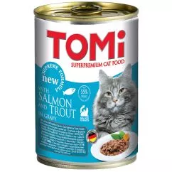 Влажный корм консервы для кошек TOMi Superpremium Salmon Trout 400 г форель лосось (157053)