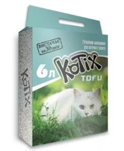 Наполнитель соевый Kotix TOFU классический для кошачьего туалета, 6л