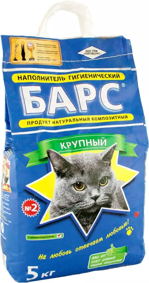 Упаковка наполнителя для кошачьего туалета Барс №2 Бентонитовый комковый 5 кг 4 шт (4820031332613) - фото №2