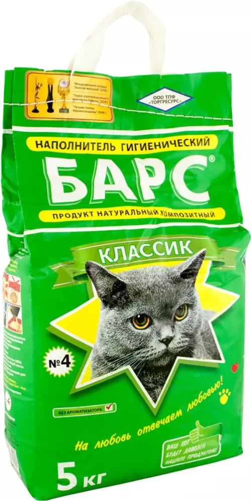 Упаковка наполнителя для кошачьего туалета Барс №4 Бентонитовый комковый 5 кг 4 шт (4820031334013) - фото №2