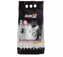 Белый бентонитовый наполнитель с ароматом детской присыпки для кошачьих туалетов AnimAll Cat litter Premium Baby Powder 5 л.