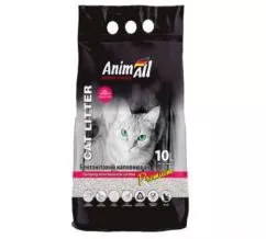 Белый бентонитовый наполнитель без запаха для кошачьих туалетов AnimAll Cat litter Premium 10 л.