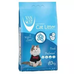 Бентонітовий наповнювач для котячого туалету з ароматом свіжості VanCat Cat лitter Fresh 10 кг (8699245856255)