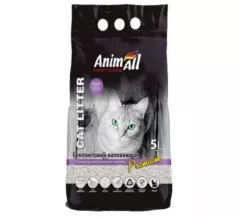 Білий бентонітовий наповнювач з ароматом лаванди для котячих туалетів AnimAll Cat лitter Premium лavender 5 л (4820224500560)