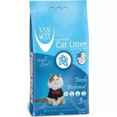 Бентонитовый наполнитель для кошачьего туалета с ароматом свежести VanCat Cat литтер Fresh 5 кг (8699245856323)