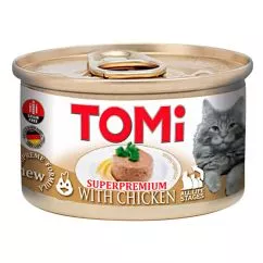 Консерви з куркою для котів (мус) TOMi Superpremium Chicken 85 г (4003024201039)