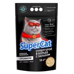 Древесный наполнитель для кошачьих туалетов Super Cat Premium 3 кг (4823089305479)