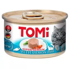 Консервы с лососем для кошек (мусс) TOMi Superpremium Salmon 85 г (4003024201015)