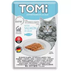 Консервы Tomi Sterilised Salmon in Jelly лосось в желе, для стерилизованных кошек, пауч, 85 г