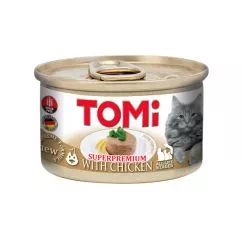 Вологий корм для кішок TOMi Superpremium Chicken мус 85 г (4003024201039)