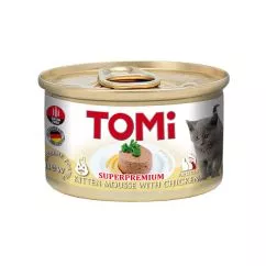 Консерви для кошенят TOMi For Kitten with Chicken мус 0.085 г (4003024166529)