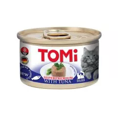 Вологий корм для кішок TOMi Superpremium Tuna мус тунець 85 г (4003024201046)