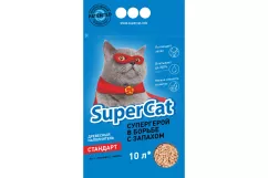 Наповнювач деревний SuperCat (Суперкет) Стандарт без аромату 3кг для котячого туалету