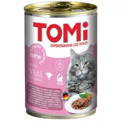 Консервований корм для котів TOMi Superpremium Veal з телятиною 400 г