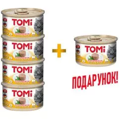 Консервированный корм для кошек TOMi Superpremium Duck с уткой 5 банок по 85 г