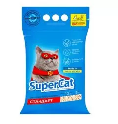 SuperCat Стандарт Наполнитель для кошачьего туалета древесный без аромата 3 кг