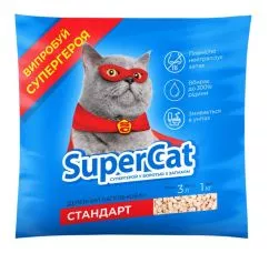 Наполнитель для кошачьих туалетов, SuperCat Стандарт 1кг (синий)