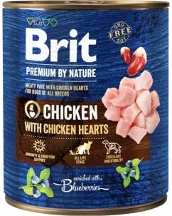 Корм Brit Premium By Nature Chicken & Hearts 800 г (8595602561797)