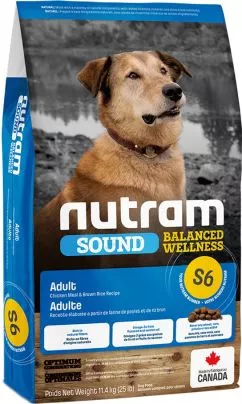 Nutram S6 Sound Balanced Wellness Adult Dog 11,4 kg (курица) сухой корм для собак